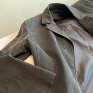 ANNE KLEIN Petite long, lined raincoat with removable button-in warmer